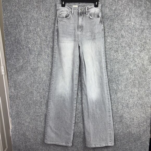 Pilcro Jeans Womens Size 26 Gray Straight High Rise - Picture 1 of 9